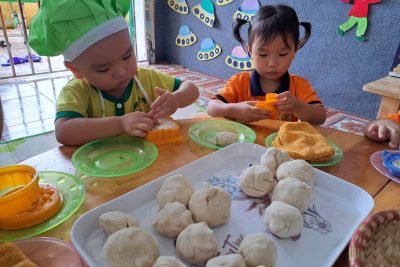 Bảng hạch toán tiền ăn toàn trường và các khu ngày 22.5.2026 của trường Mầm non Xuân Ninh