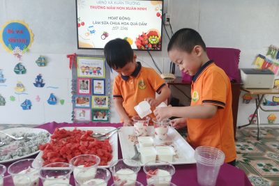 Bảng hạch toán tiền ăn toàn trường và các khu ngày 23.5.2026 của trường Mầm non Xuân Ninh