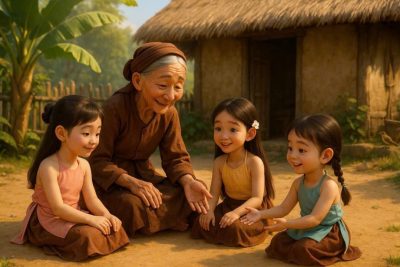 Câu chuyện: Ba cô gái 5-6 tuổi