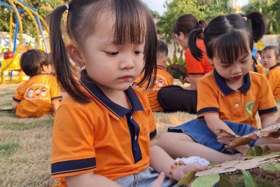 Hoạt động ngoài trời: Làm ông mặt trời-lớp 3TC5