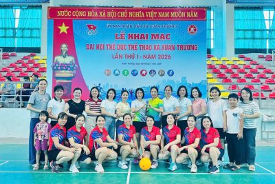 ĐỘI BÓNG CHUYỀN HƠI NỮ TRƯỜNG MẦM NON XUÂN NINH THAM GIA ĐẠI HỘI THỂ DỤC THỂ THAO XÃ XUÂN TRƯỜNG LẦN THỨ I NĂM 2026