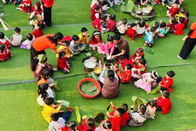 Hoạt động trải nghiệm gói bánh chưng ngày Tết Nguyên đán 2026 lớp 4TB2