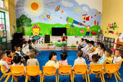 Dạy trẻ kỹ năng xì mũi trong thời tiết giao mùa. Lớp ntd1